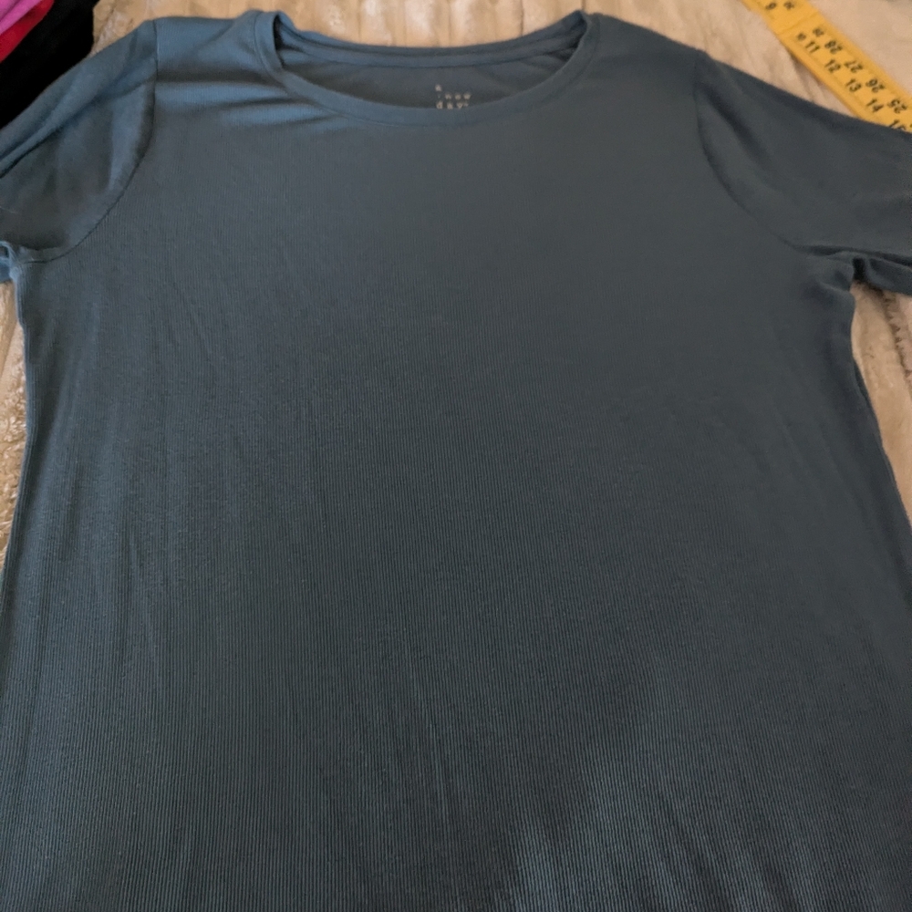 A New Day Textured Teal Top